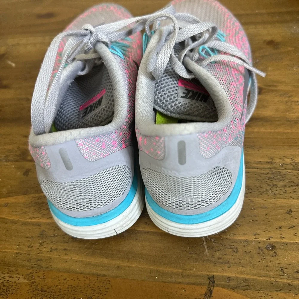 Nike Free Rn Distance Women's 6.5 Running Shoes Wolf Grey Pink Blast 827116-006